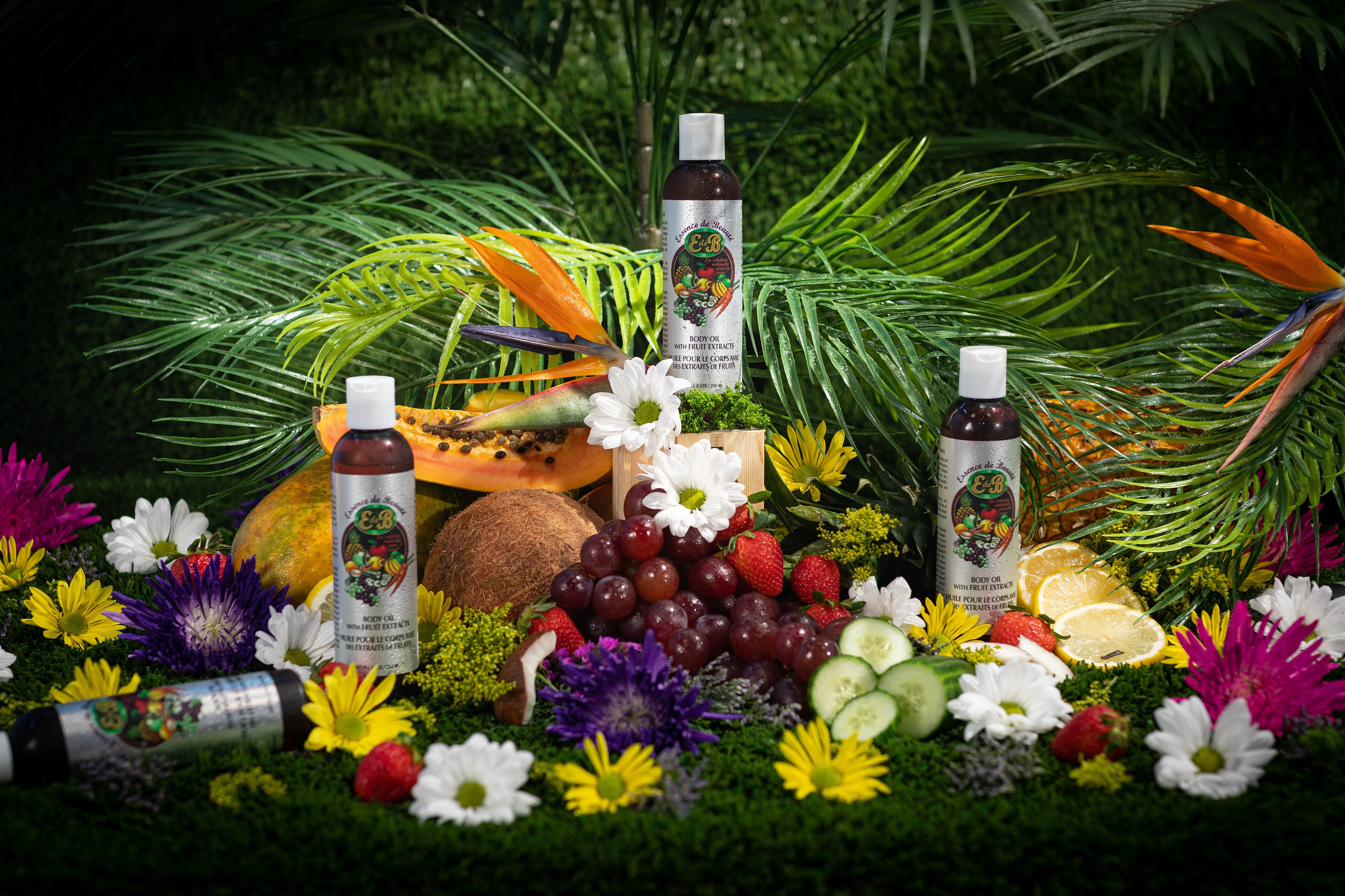 HUILE POUR LE CORPS AVEC DES EXTRAITS DE FRUITS